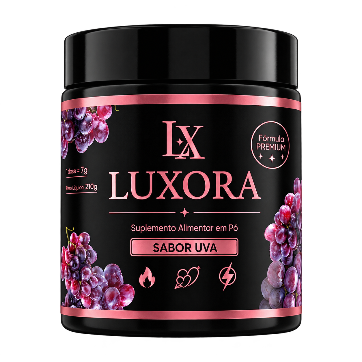 Pote Luxora sabor uva